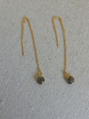 Gold Plated Ear Threader Earrings